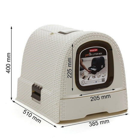 Curver Petlife Katzentoilette Style in Rattan Optik