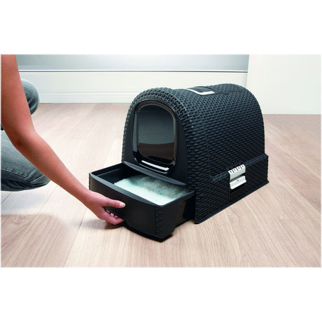 Curver Petlife Katzentoilette Style in Rattan Optik