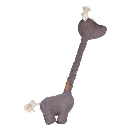 Hundespielzeug aus Cordsamt – Giraffe George, grau, 20 x 52 cm