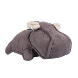 Hundespielzeug aus Cordsamt – Nilpferd Emmy, grau, 30 x 14 cm