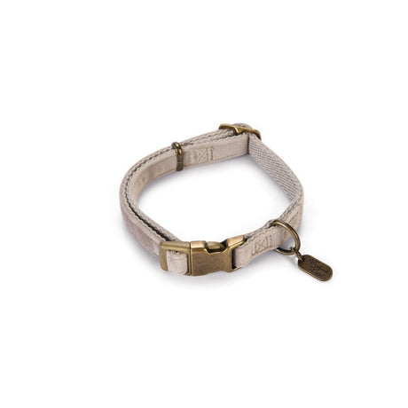 Designed by Lotte Hundehalsband Velura – grau  - 15 mm, L: 26 - 40 cm