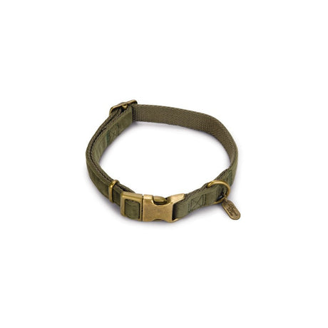 Designed by Lotte Hundehalsband Velura – grün  - 20 mm, L: 35 - 50 cm