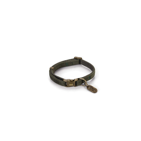 Designed by Lotte Hundehalsband Velura – grün  - 10 mm, L: 20 - 30 cm