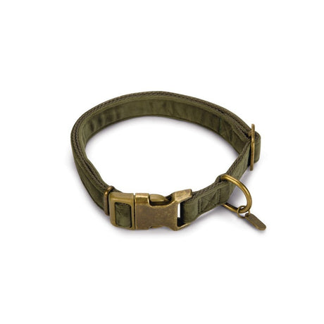 Designed by Lotte Hundehalsband Velura – grün  - 25 mm, L: 48 - 70 cm