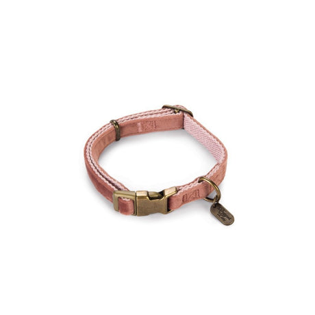 Designed by Lotte Hundehalsband Velura – pink  - 15 mm, L: 26 - 40 cm