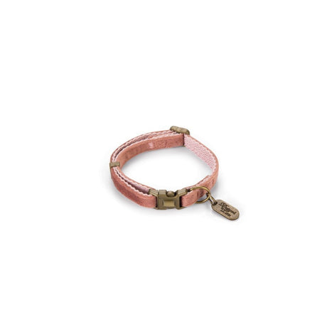 Designed by Lotte Hundehalsband Velura – pink  - 10 mm, L: 20 - 30 cm