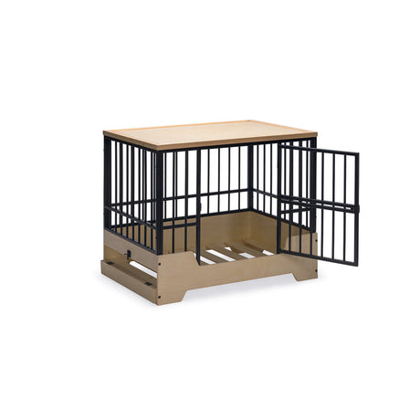Hundekäfig mit Holzkiste, Bench Quirine