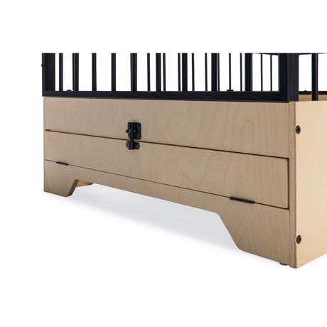Hundekäfig mit Holzkiste, Bench Quirine