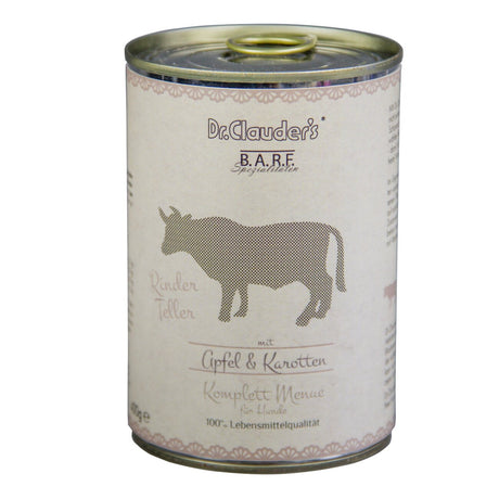 Barf Dog Komplettmenü Rinderteller – 6 x 400 g