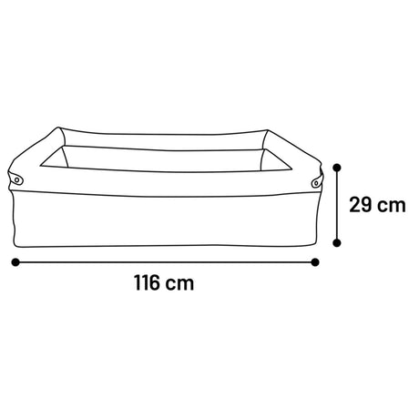 Flamingo Hunde Rückbank Autositz Travis in dunkelgrau – 116 x 60 x 39 cm