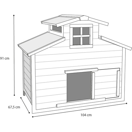 Hühnerstall Yandan Scandic – Dein Zuhause für glückliche Hühner! – 104 x 67,5 x 91 cm