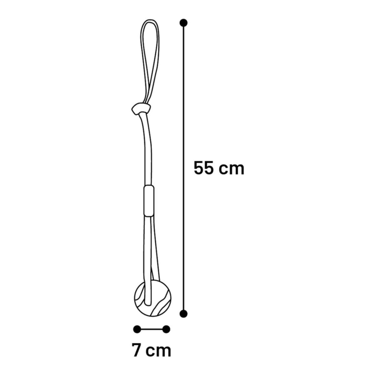 Juru Zerrseil mit Ball - Hundespielzeug bei tiierisch.de – 55 x 7 x 7 cm