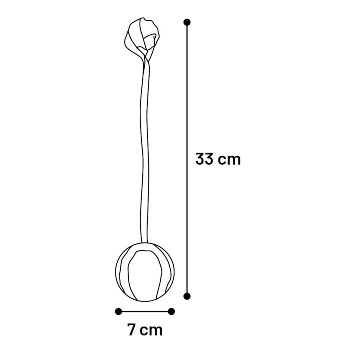 Juru Zerrseil mit Ball – Robustes Hundespielzeug für Spiel & Spaß – 33 x 7 x 7 cm