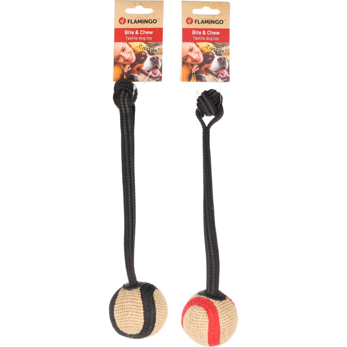 Juru Zerrseil mit Ball - Robustes Hundespielzeug für Zerr- & Apportierspiele – 33 x 7 x 7 cm