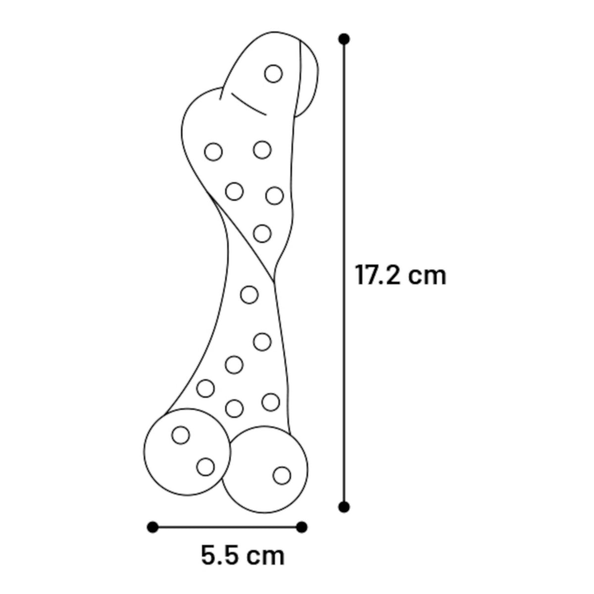 Binty Knochen - Robustes Welpenspielzeug für Kauvergnügen – 17,2 x 5,5 x 6 cm