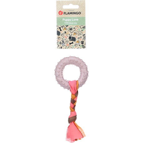 Flamingo Bunty Ring - Spielzeug für Welpen – 17 x 7,3 x 2,1 cm