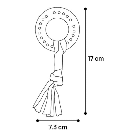 Flamingo Bunty Ring - Spielzeug für Welpen – 17 x 7,3 x 2,1 cm