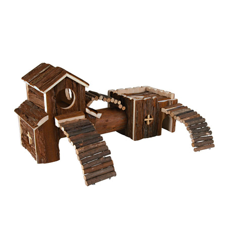 Kleintierhaus Frida mit Tunnelsystem