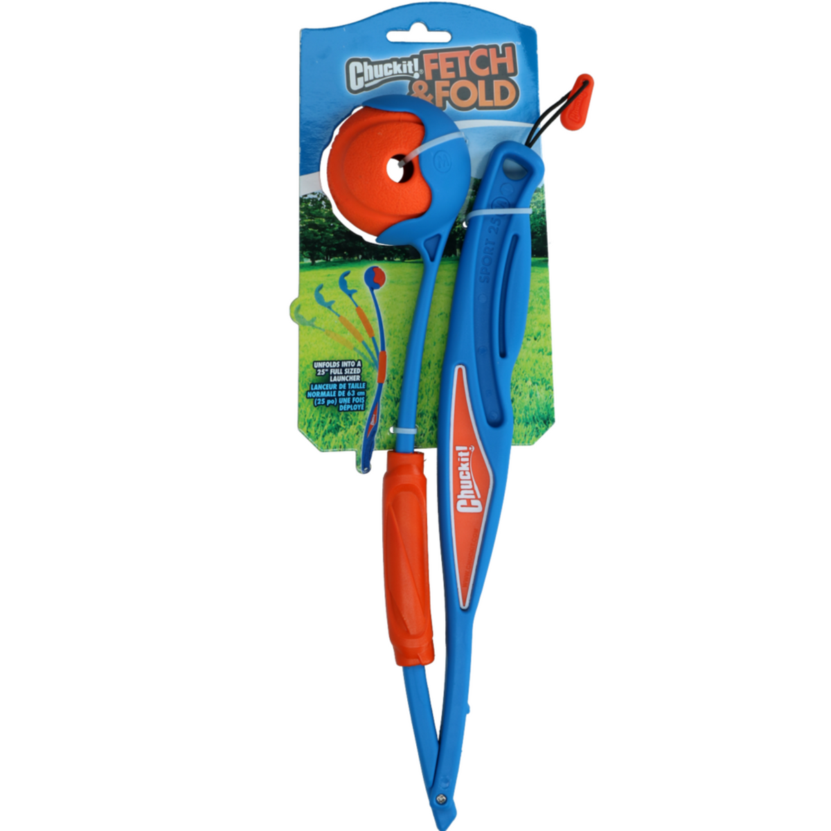Chuckit! Fetch & Fold Launcher Original - Der ultimative Spielspaß für deinen Hund! – Original 36 cm / 63 cm
