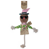 Garden Paws Scarecrow Scary Harry Hundespielzeug mit innenliegenden Seil – M: 19.40 x 47.60 x 10.40 cm