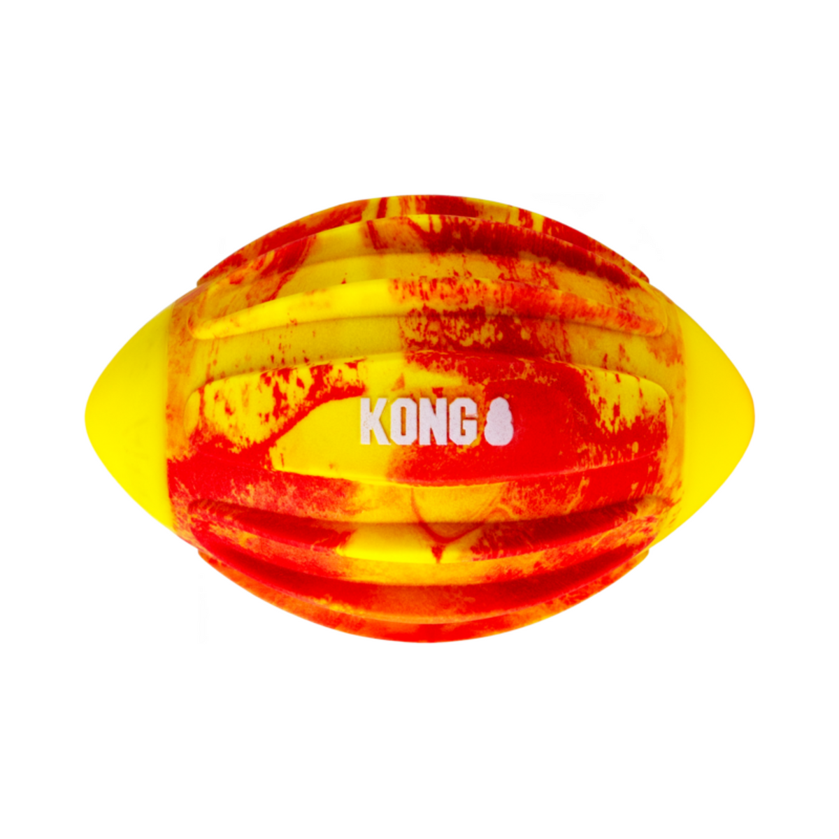 KONG Flexball Sport Football - Robustes Hundespielzeug für Outdoor-Spaß – 18,4 x 11,4 cm