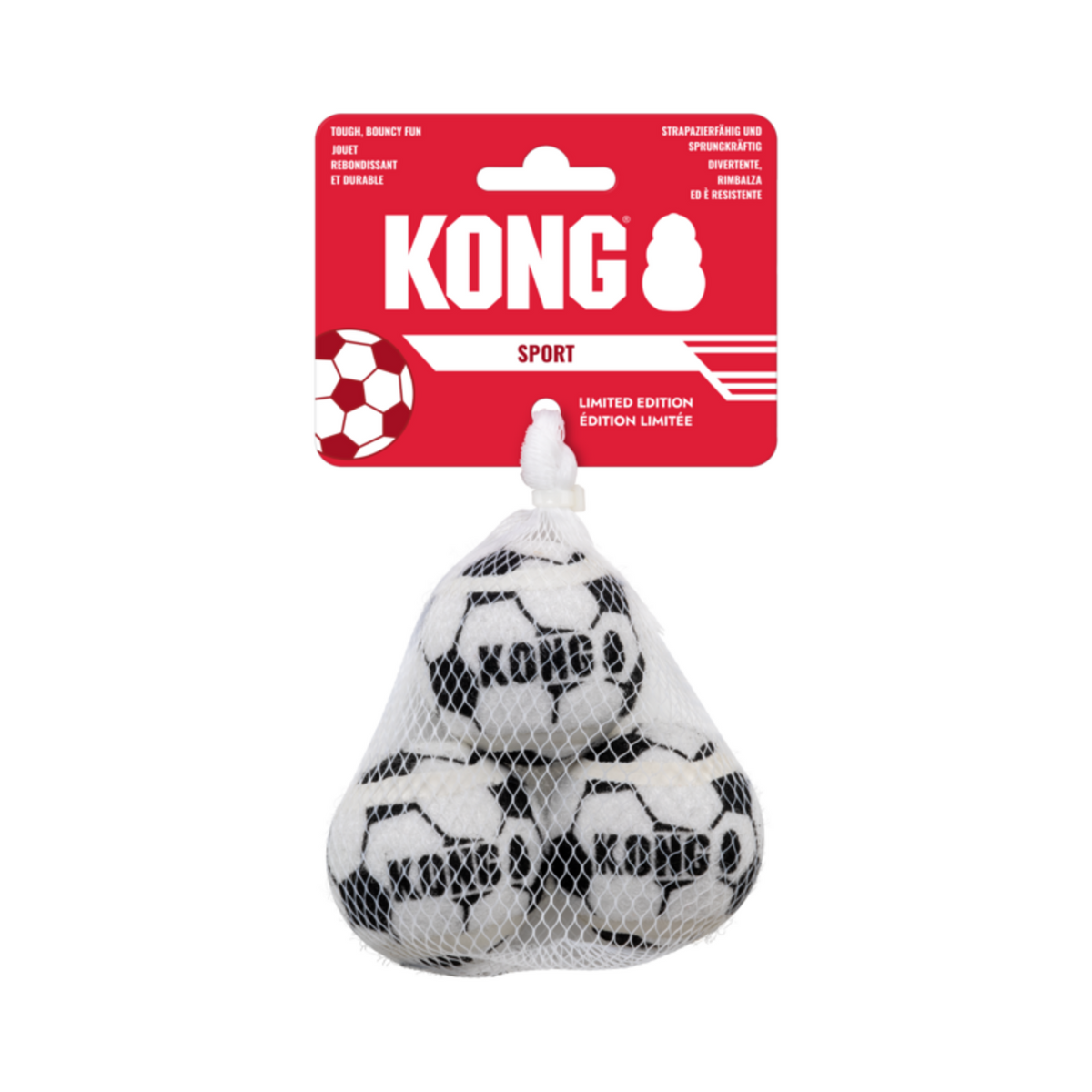 KONG Sport Fußball-Set: Spielspaß für deinen Hund – jetzt bei tiierisch.de! – S 5 cm, 3 Stück
