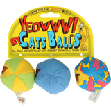 My Cats Balls – 3er Set Katzenspielzeug mit 100% Bio-Katzenminze – 3er Set