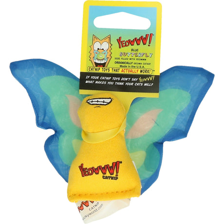 Butterfly Katzenspielzeug mit 100% Premium Katzenminze – blau