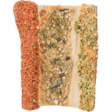 Holz Brücke Kaninchen und Kleinnager mit Gemüse und Nüssen – 16 × 8 × 20 cm, 135 g
