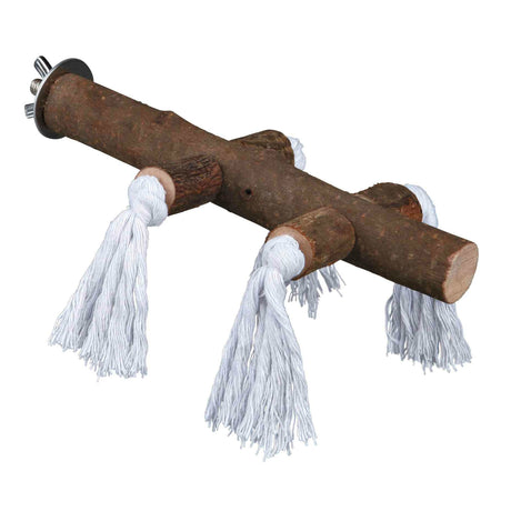 Holz Sitzstange mit Tau für Vogelkäfig