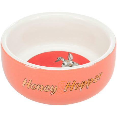 Honey &  Hopper Keramiknapf für Kleintiere – 250 ml, ø 11 cm, zufällige Farbe
