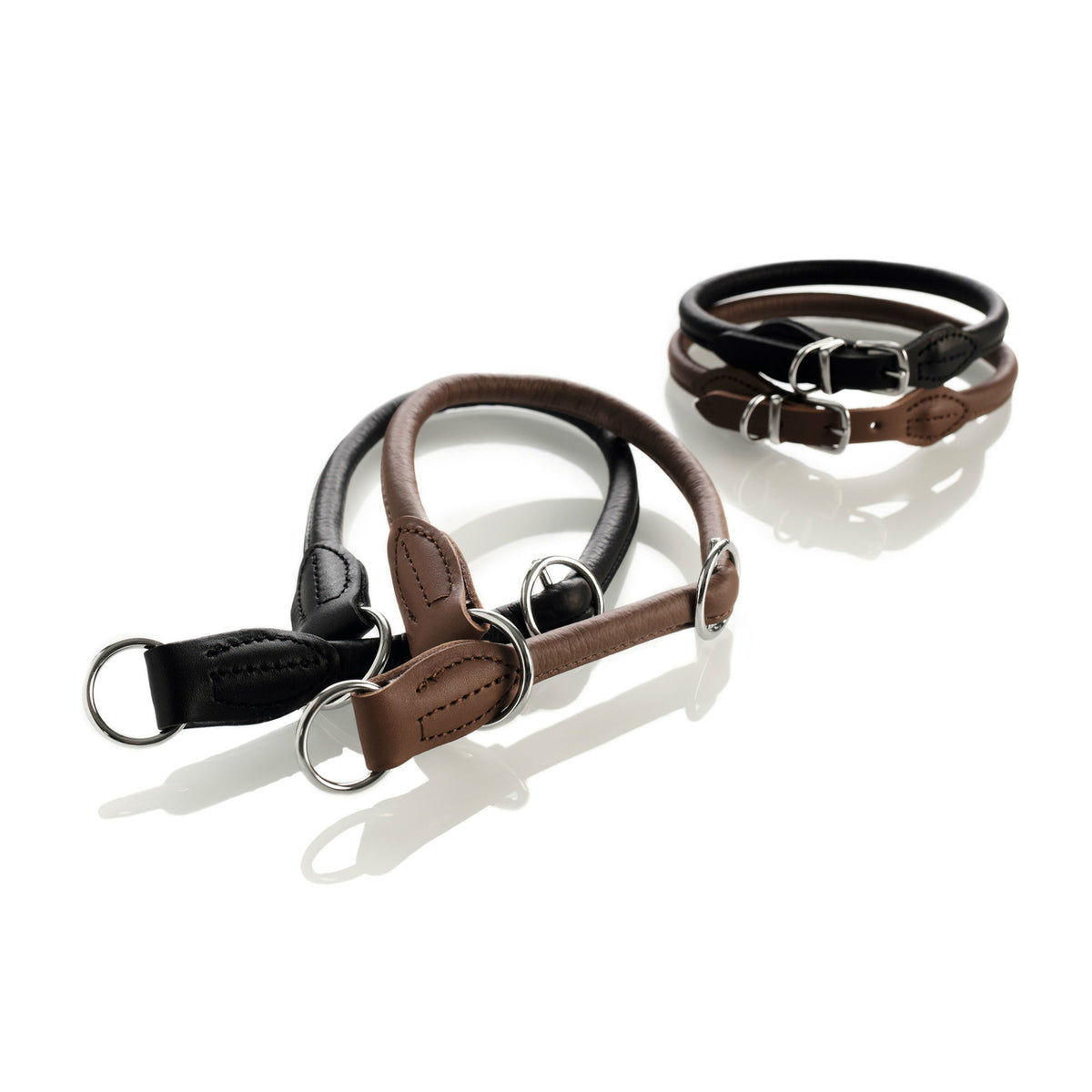Hunter Hundehalsband Round & Soft Leder