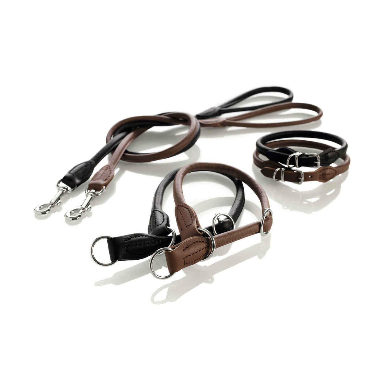 Hunter Hundehalsband Round & Soft Leder