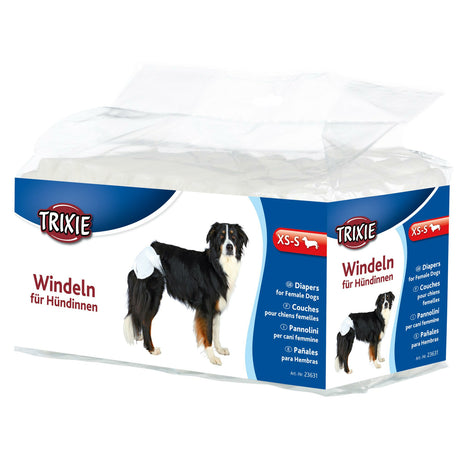 Hundewindeln für Hündinnen – XS–S, 12 St., Bauchumfang 20–28 cm