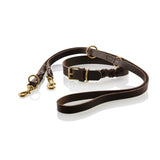 Hunter Hundeleine Leder Sansibar Solid
