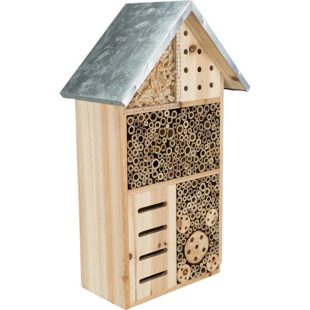 Insektenhotel mit Spitzdach