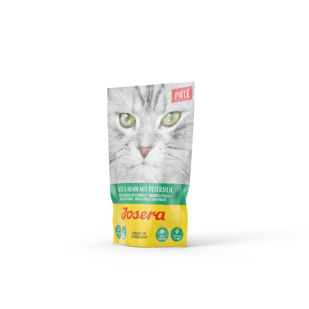 Josera Paté Nassfutter für Katzen – Ente & Huhn mit Petersilie 16x85g
