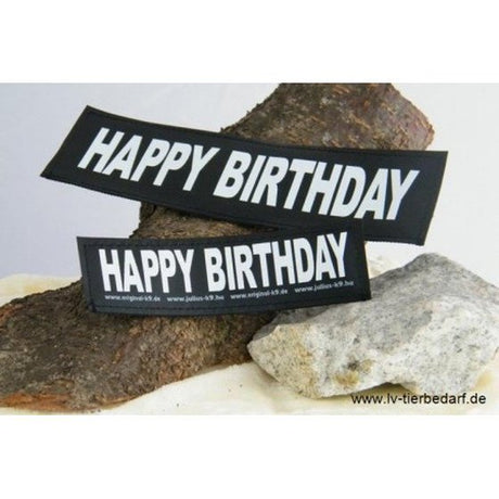Julius K9 Logo Klettsticker groß G-L – HAPPY BIRTHDAY!