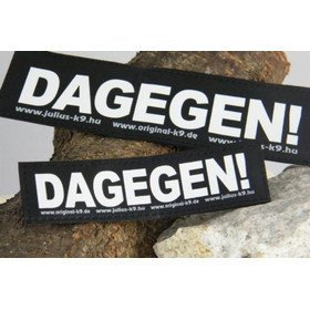 Julius K9 Logo Klettsticker groß A - F – DAGEGEN!