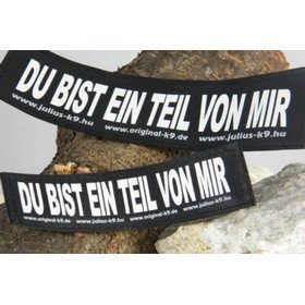 Julius K9 Logo Klettsticker groß A - F – DU BIST EIN TEIL VON MIR