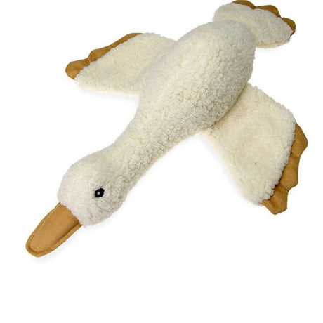 Flugente aus Plüsch – groß: 60 x 45 x 12 cm - weiß