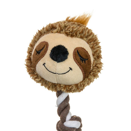Plüschspielzeug mit Seil – Faultier - 22 x 10 x 8 cm