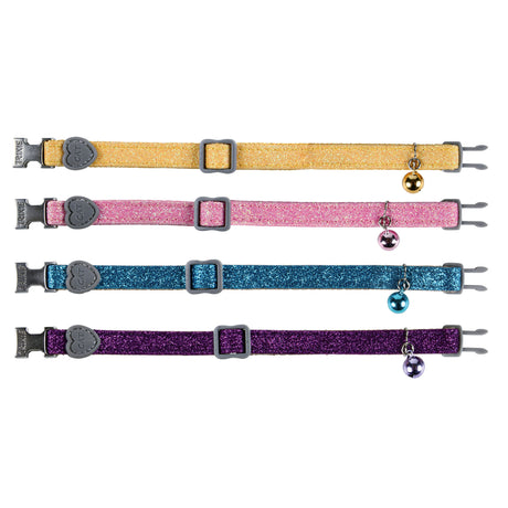Katzenhalsband Glitzer mit Metallverschluss