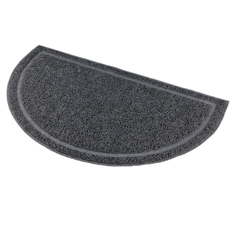 Katzenklo Vorlegematte halbrund – 59 × 35 cm, anthrazit