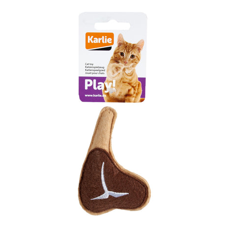 Katzenspielzeug aus Textil – T-Bone - L: 8 cm