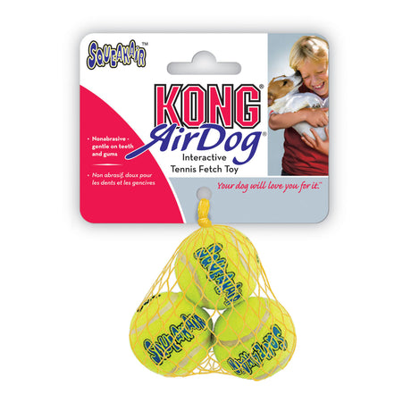 Tennisbälle AirDog mit Squeaker für Hunde – X-Small im Netz, 3 x 3 cm, 3 Stück