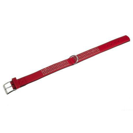 Lederhalsband Vintage mit Strass für Hunde