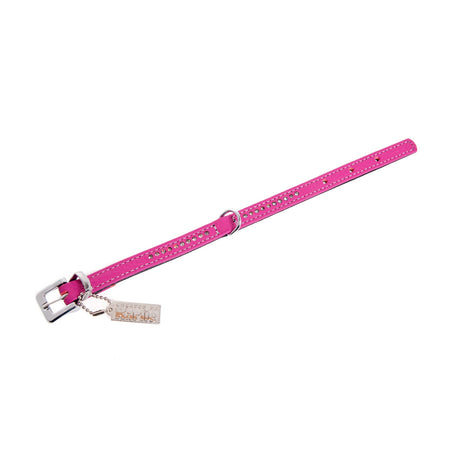 Lederhalsband Vintage mit Strass für Hunde