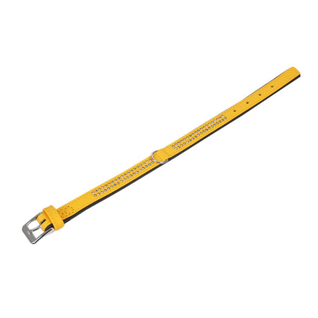 Lederhalsband Vintage mit Strass für Hunde
