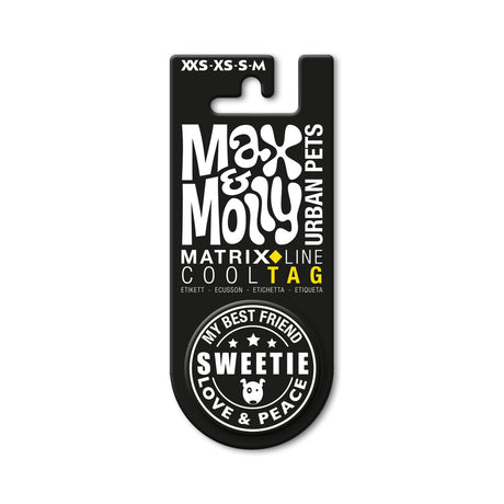 Max & Molly Cool Tags für Leinen und Geschirre – für XXS-M Geschirre: Sweetie (rund)